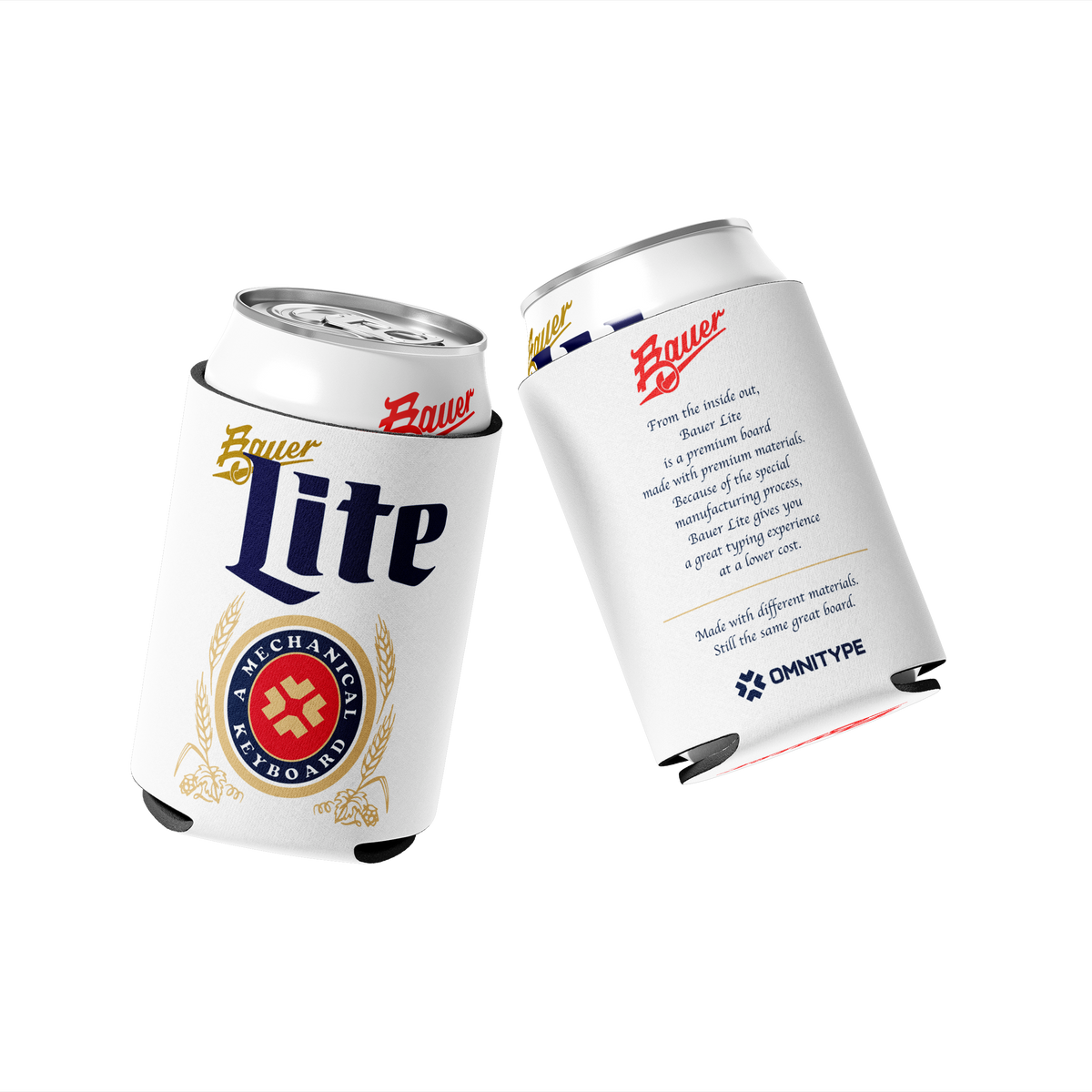Can Cooler Miller Lite Koozie Lite Toadfish Non-Tipping Can Cooler