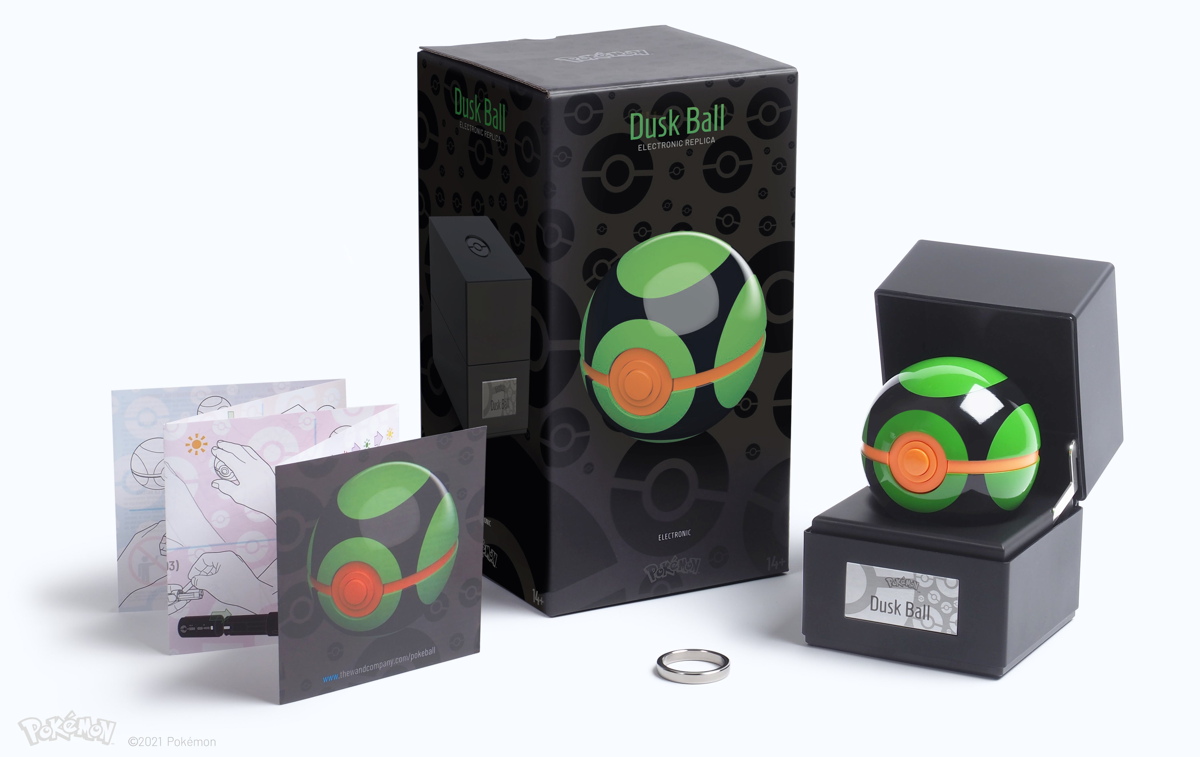 シュシュ　ダークボール レプリカ Dark Ball Replica Pokemon™ Die-Cast Dusk Ball Replica – Omnitype®