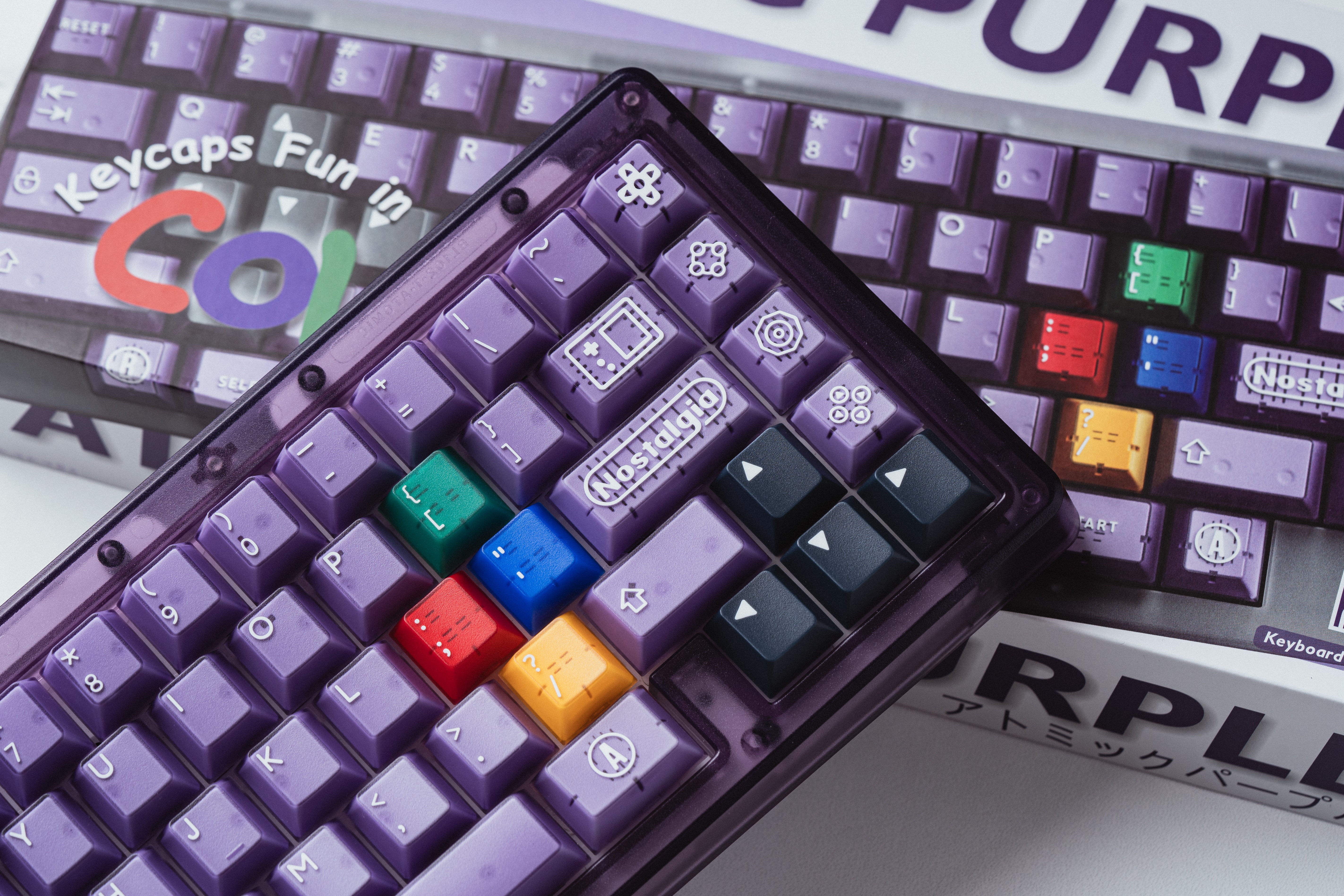 PBTfans atomic purple キーキャップセット PBTfans Atomic Purple Keycaps – Divinikey