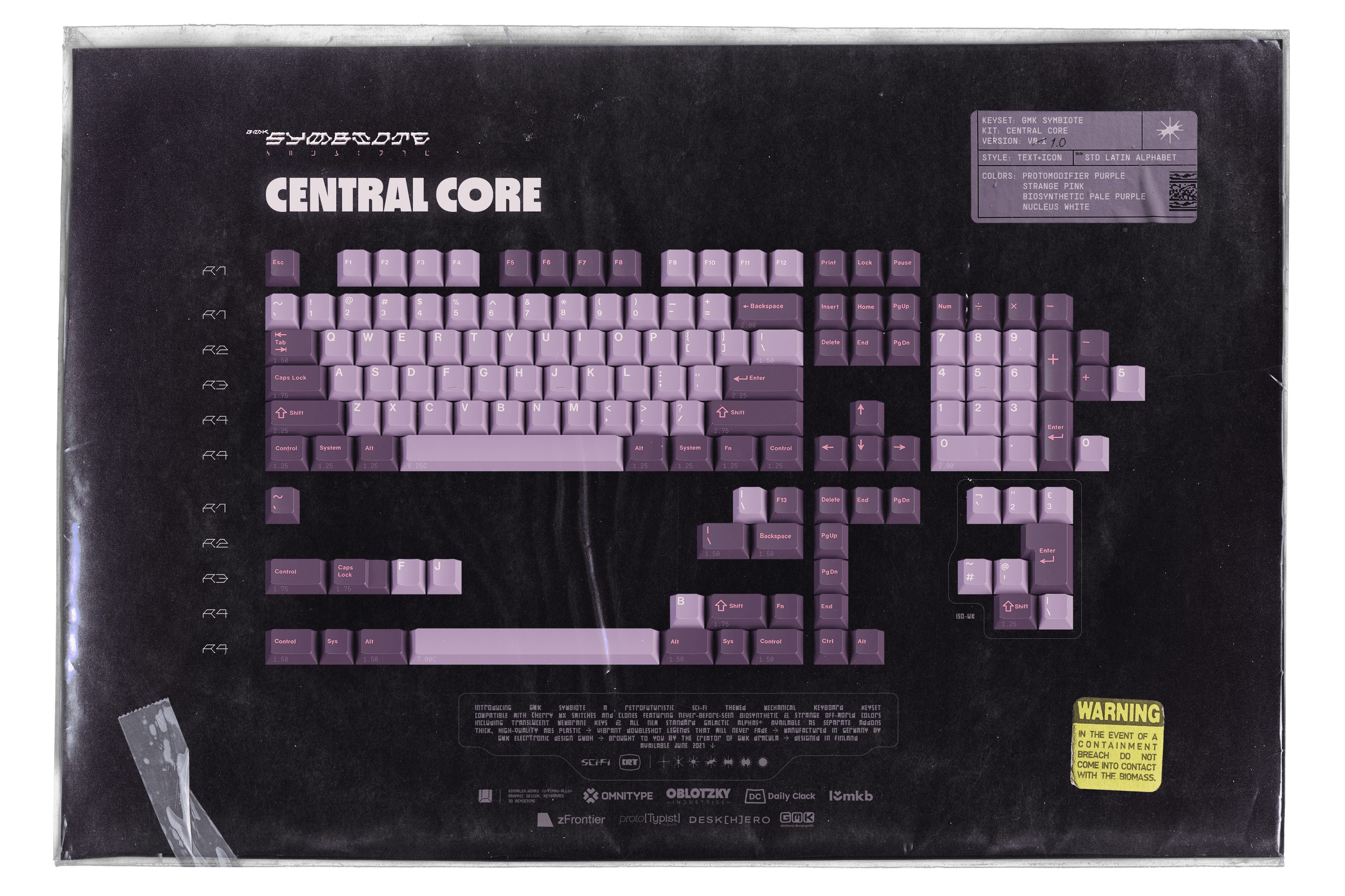 大学 兄弟割引 GMK Symbiote Omnitype® – (CYL) キーボード